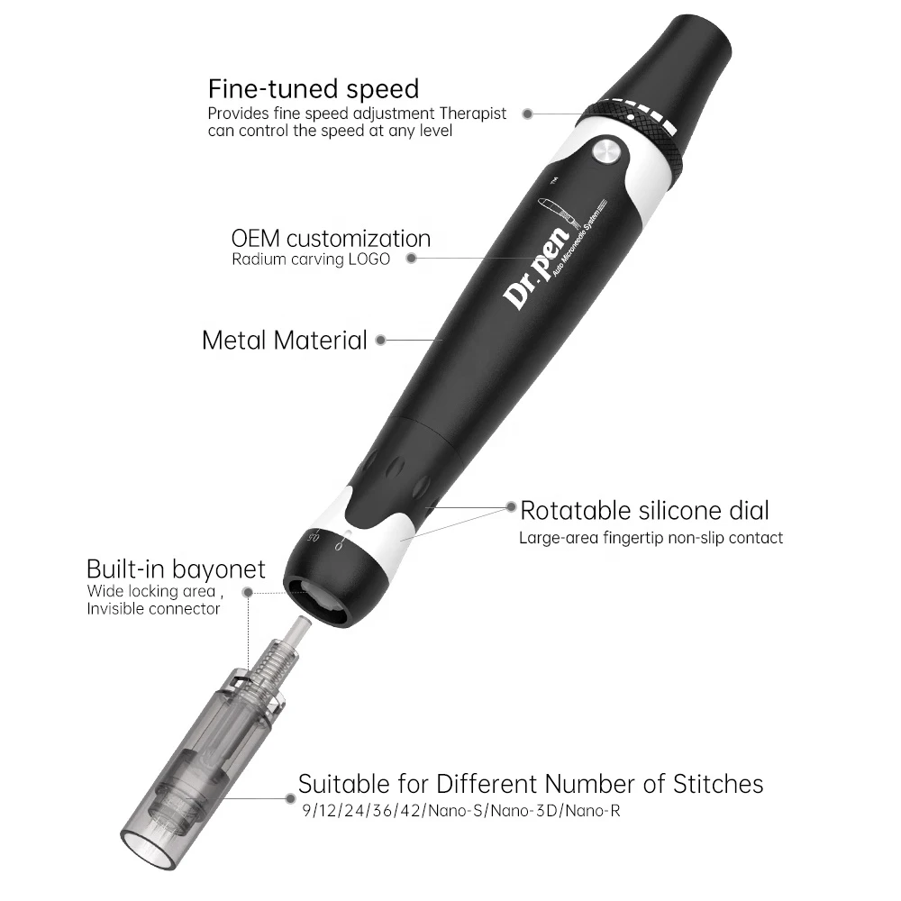 Professional Dr.pen A7 Dermapen Beauty Equipment with Sharpest Nano Needle Faster Recovery Microneedling Pen for Face Care