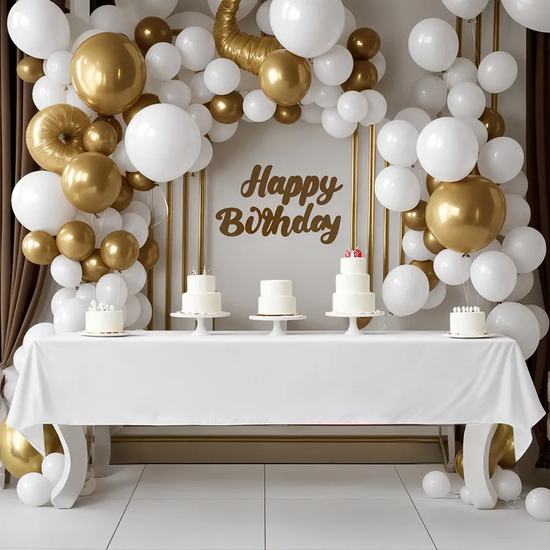 6FT White Tablecloth Coffee Table High-grade Waterproof and Oil-proof Hotel Wedding Birthday Party Rectangular Non-slip Cloth