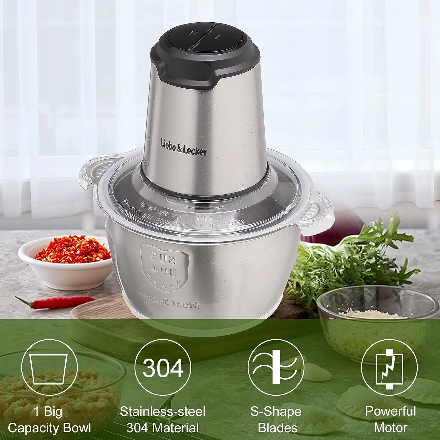 Electric Food Processor Chopper 4