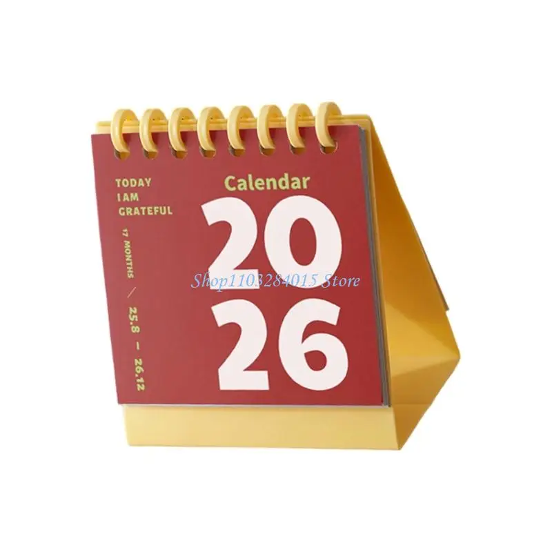 Compact 2026 Desktop Calendar - 12-Month Office Planner