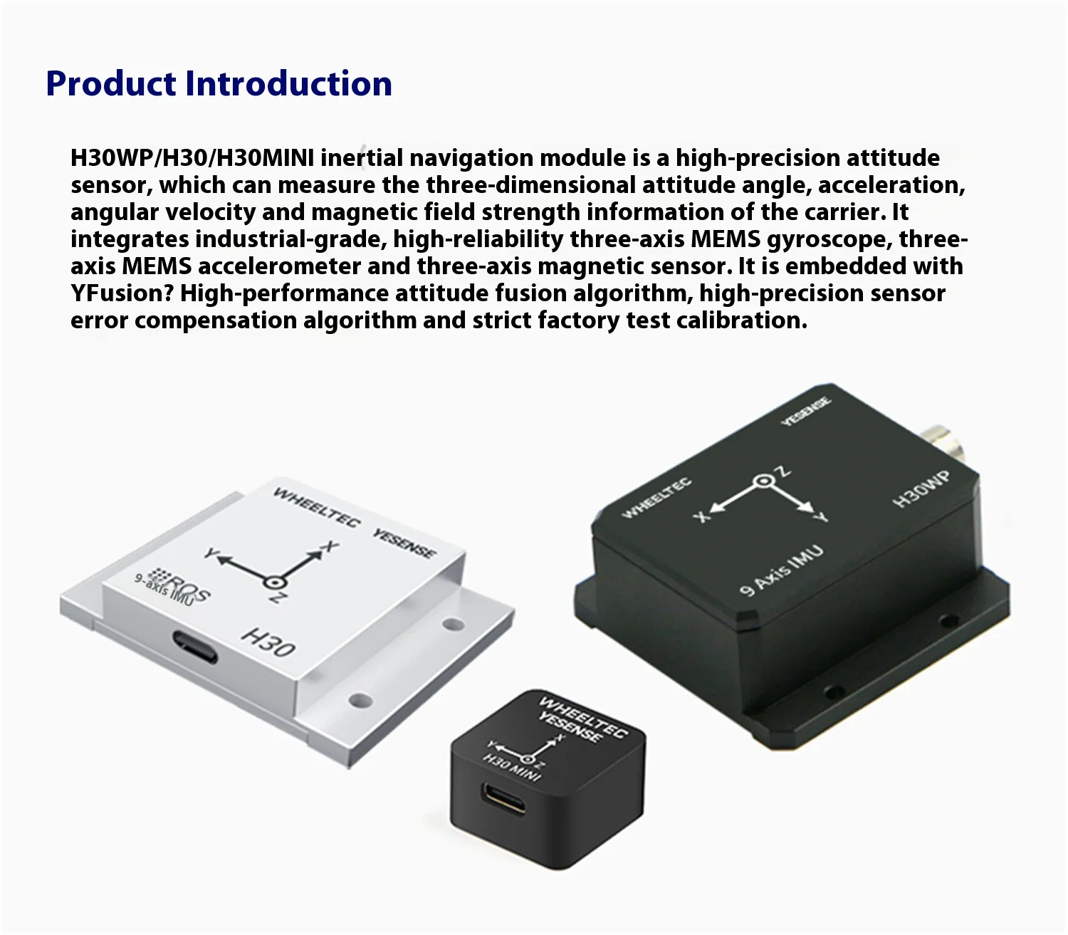 WHEELTEC H30 Series ROS High Precision IMU Inertial Navigation Module