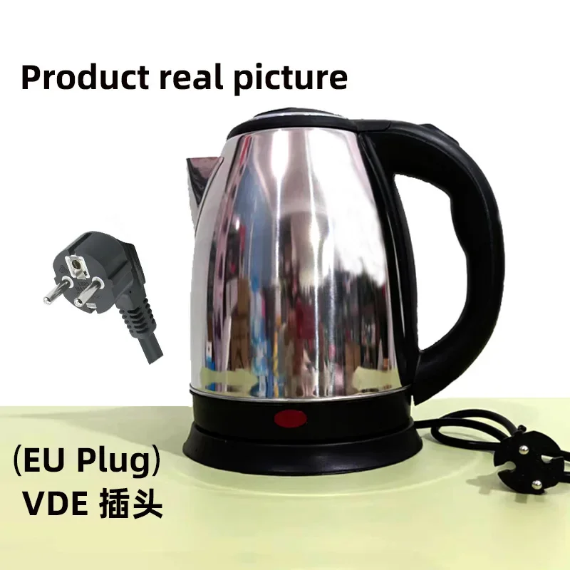 2.0L stainless steel electric kettle Silver gray Base Separation Desion Rust-resistant Durable for Home Office During Travel 3