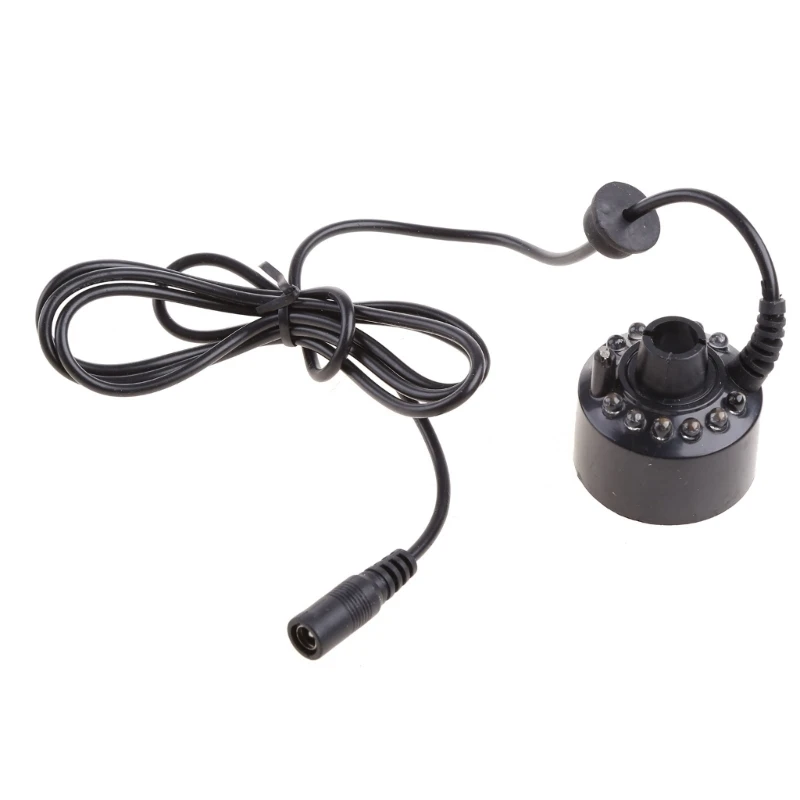 Ultrasonic Mist Maker Atomizer Air Humidifier Fogger Water Fountain Pond 12 LED