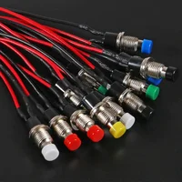 Aokin 6Pcs 1A 250V AC 2 Pins SPST 6 Colors Normal Open Mini Momentary Push Button Switch with Pre-soldered Wires - Image 6