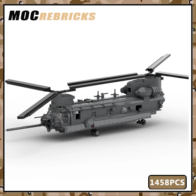 

WW2 военные США спецназ боевые вертолеты Beoing MH-47G Chinook кирпичная игрушка MOC набор строительных блоков для детей Рождественский подарок
