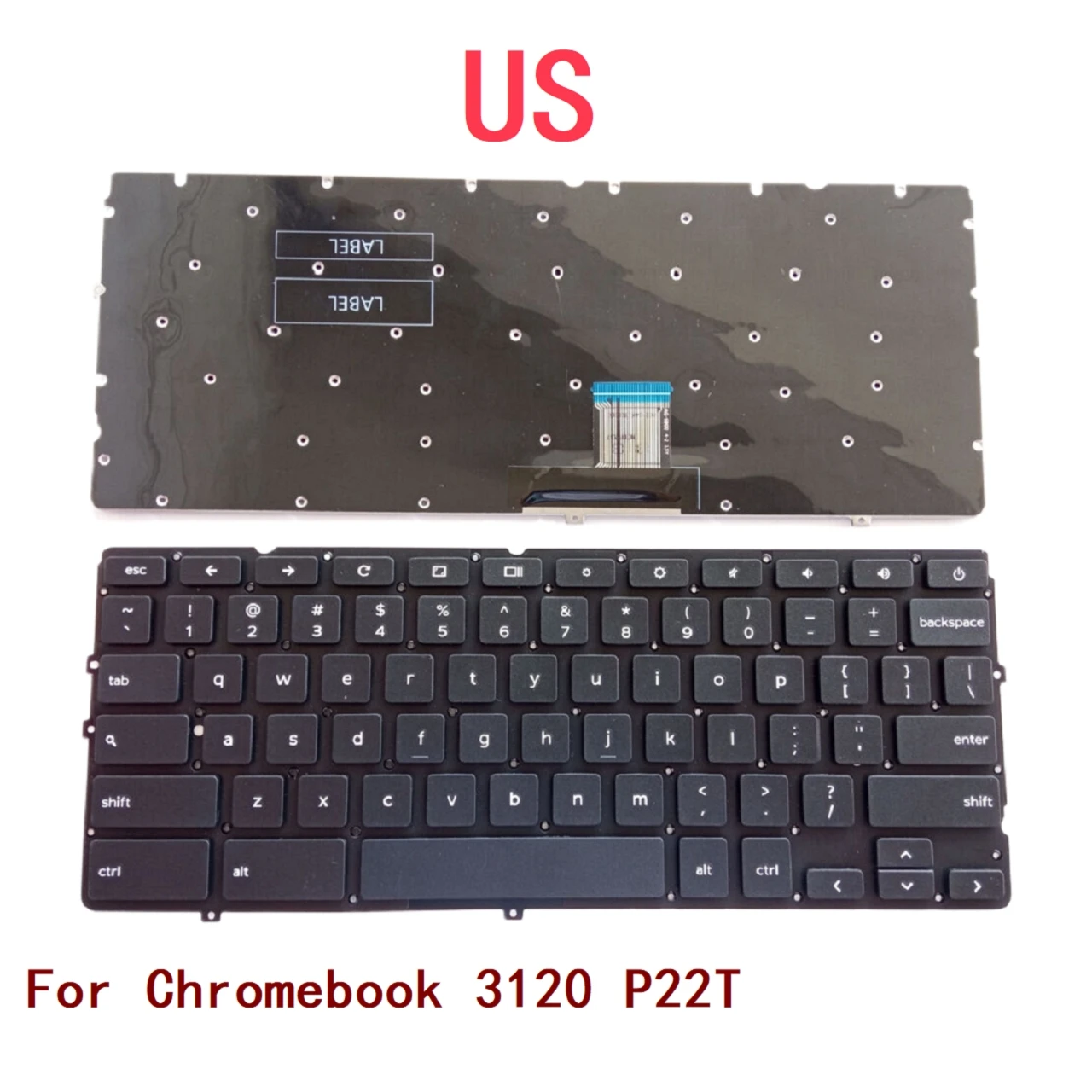 Новая английская клавиатура для ноутбука Dell Chromebook 3120 P22T, замена для ноутбука