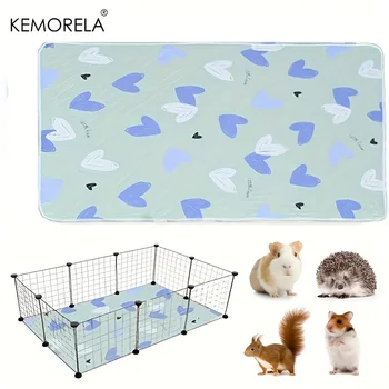 KEMORELA 1 tappetino lavabile per gabbia per cavia e criceti - Biancheria da letto antiscivolo super assorbente per animali domestici 31"x47" per conigli e piccoli animali