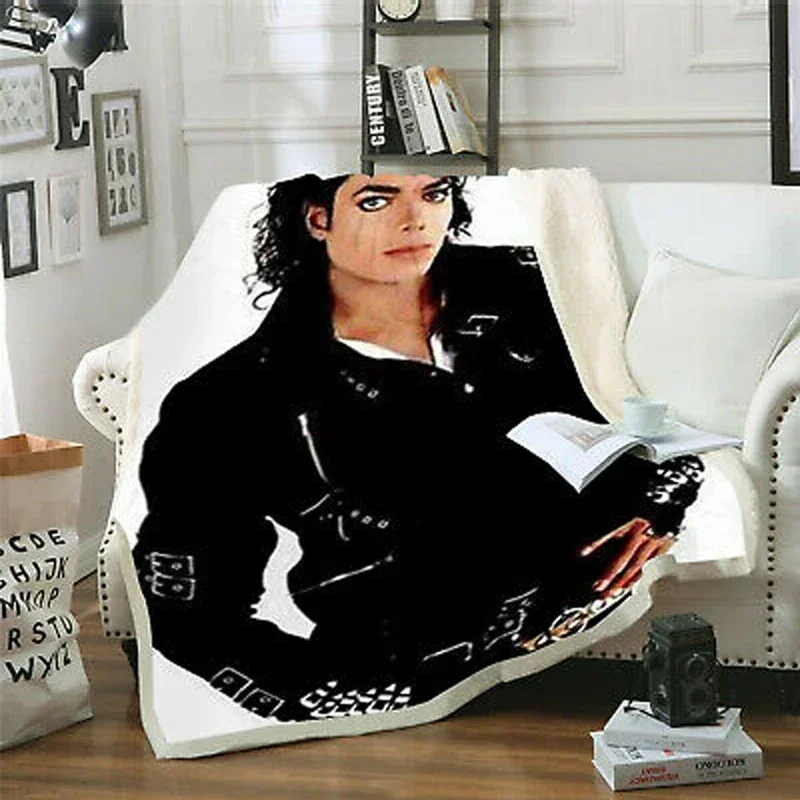 Michael Jackson 3d Printed Fleece Blanket Thick Quilt Fashion Bedspread Sherpa Throw Blanket Adults Kids Customized Blanket
