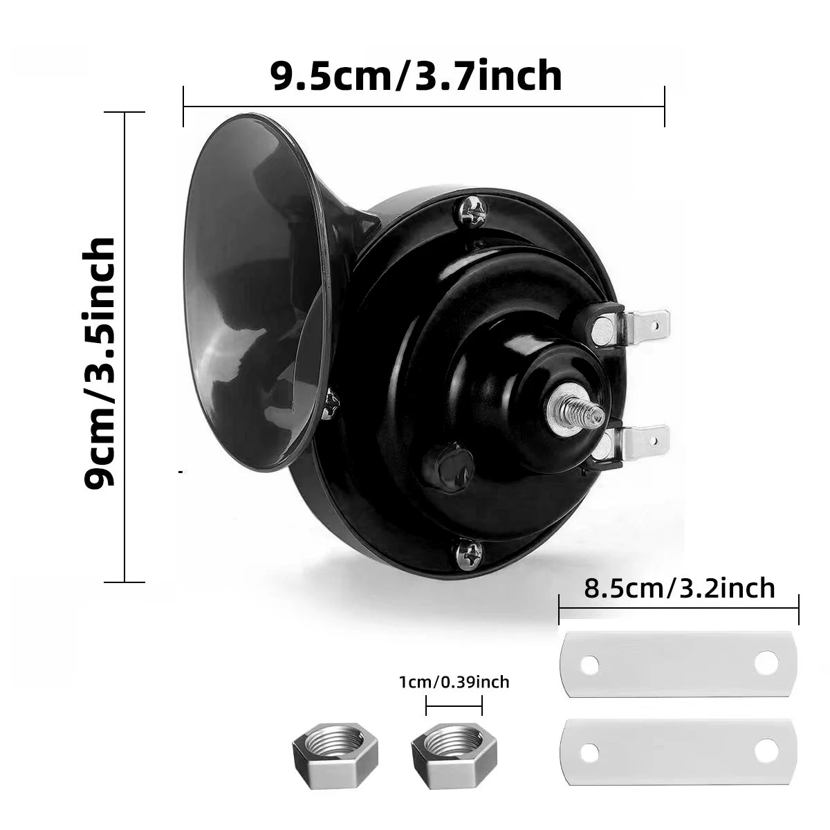 8 Tones Musical Horn 24V Electric Snail Horn for Vehicles/Motorcycles with 8 sound Control Box
