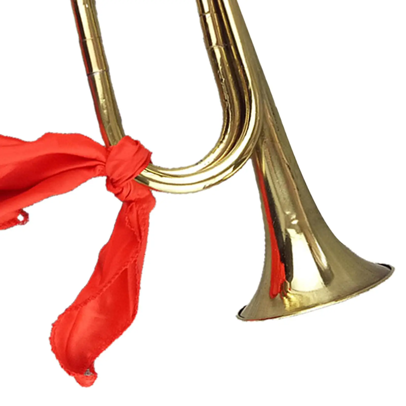 Brass Bugles Cheering trumpet Trumpet Orchestra with Cloth for Show Exercise Beginners