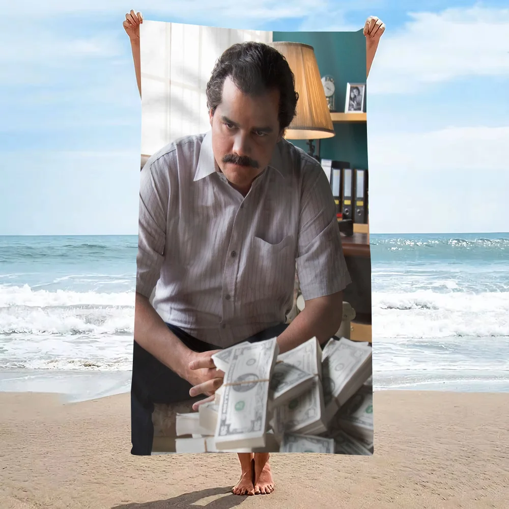 P-Pablo Escobar Narcos Towel  Microfiber beach towels absorb water, dry quickly, and are easy and comfortable for yoga swimming 2