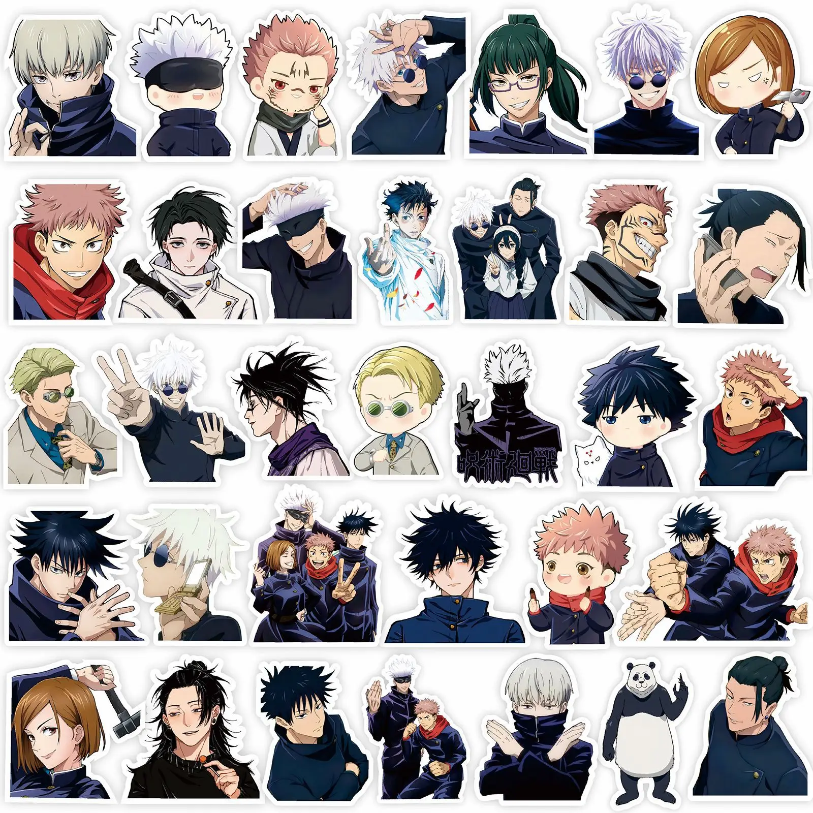 Cartoon Stickers 80PCS Anime Jujutsu Kaisen Itadori Yuji Satoru Gojo Graffiti for Phone Luggage Laptop