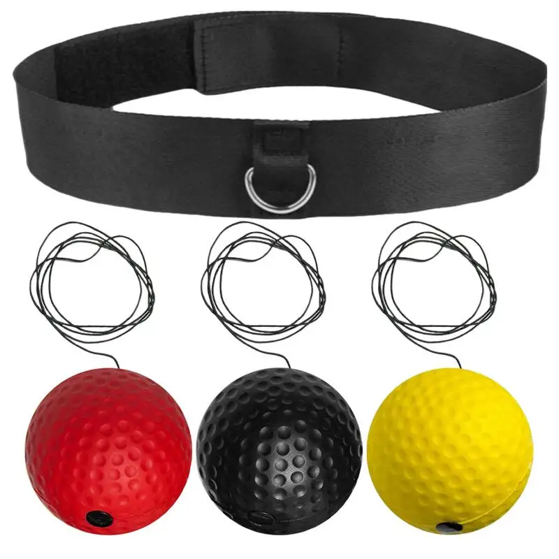 Boxing Magic Ball Reflex Speed Training With Headband Boxing Punching Balls Hand Eye Coordination Fitness Martial Arts Supplies