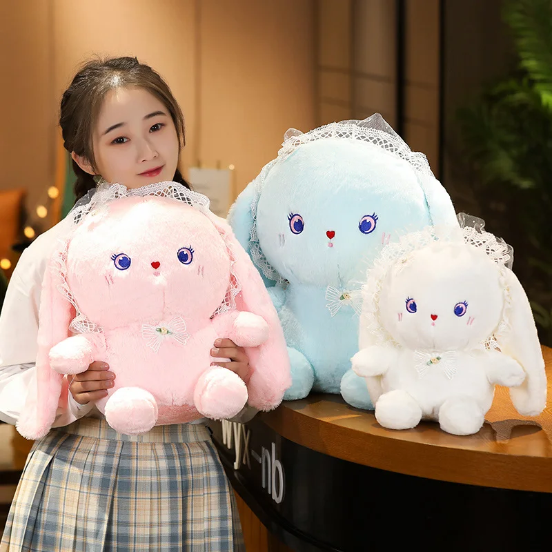 

35-45cm Cute Stuffed Rabbit Plush Toy Soft Toys Lace Bunny Kids Pillow Doll Birthday Gifts For Children Baby Accompany Sleep Toy