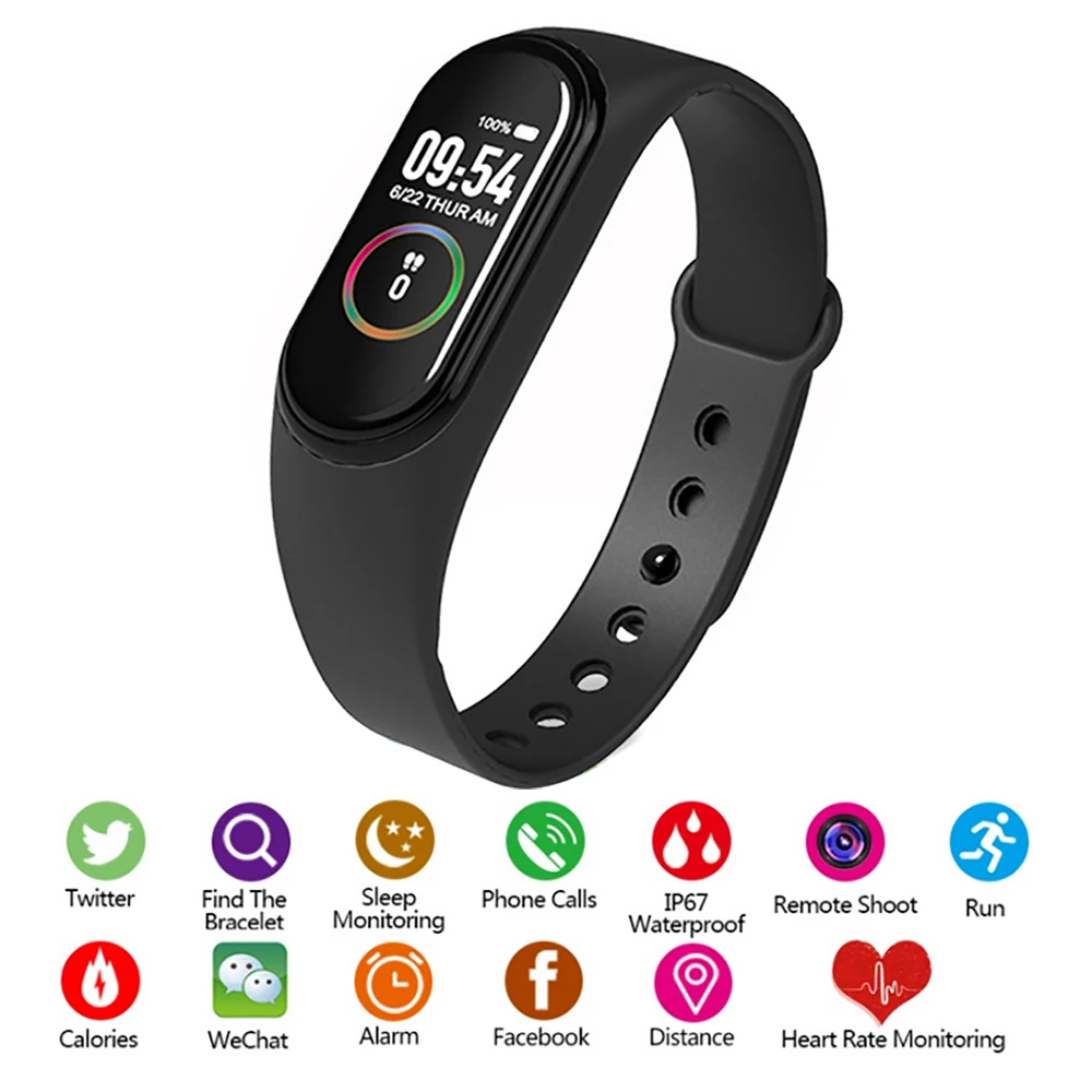 M4-Smart-Digital-Wristwatches-Waterproof-Men-Women-Kid-Watch-Bracelet ...
