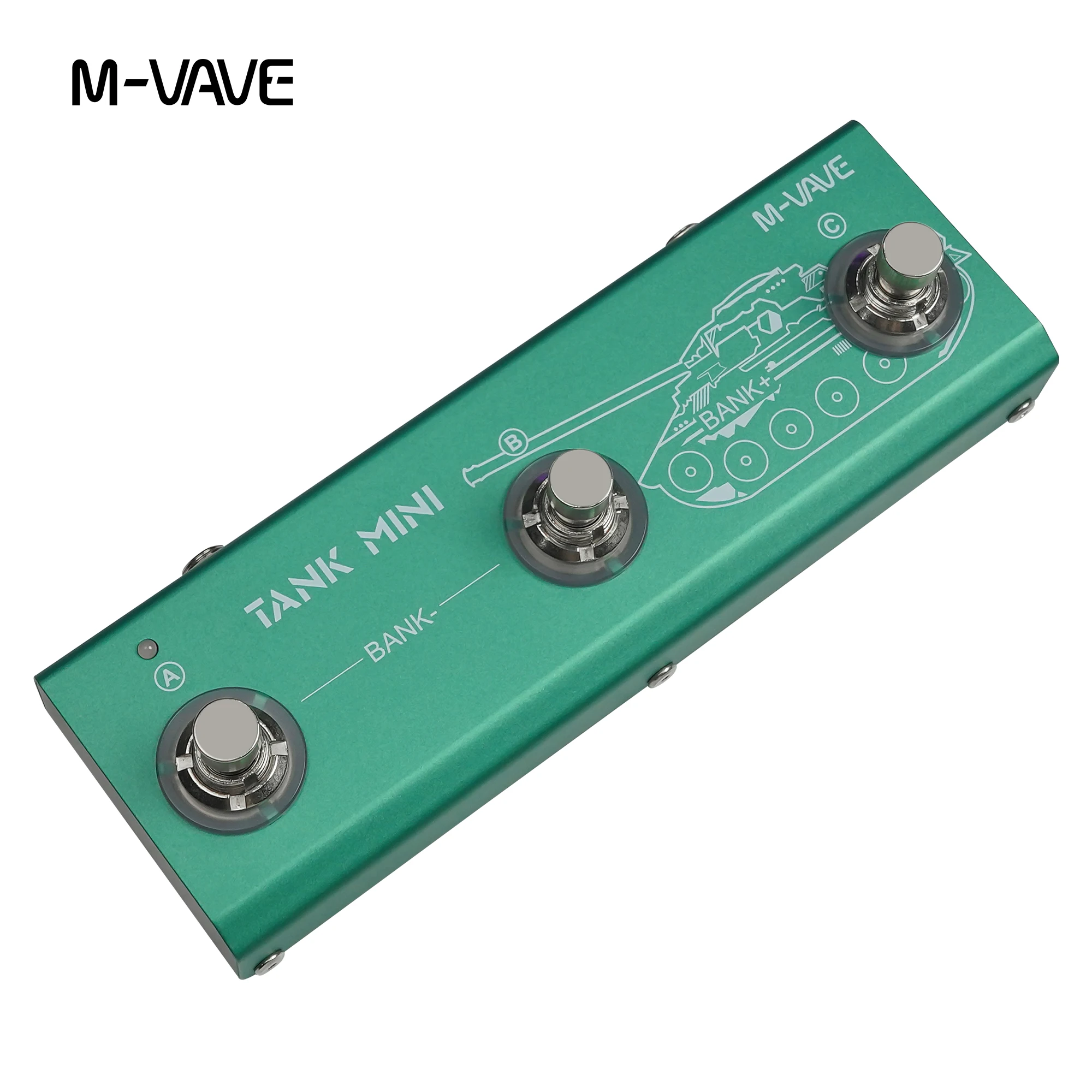 M-vave Tank Mini Multic Effect Guitar Pedal Support IR and OTG Recording Built-in Cab Amp Mod FX Delay and Reverb Effects
