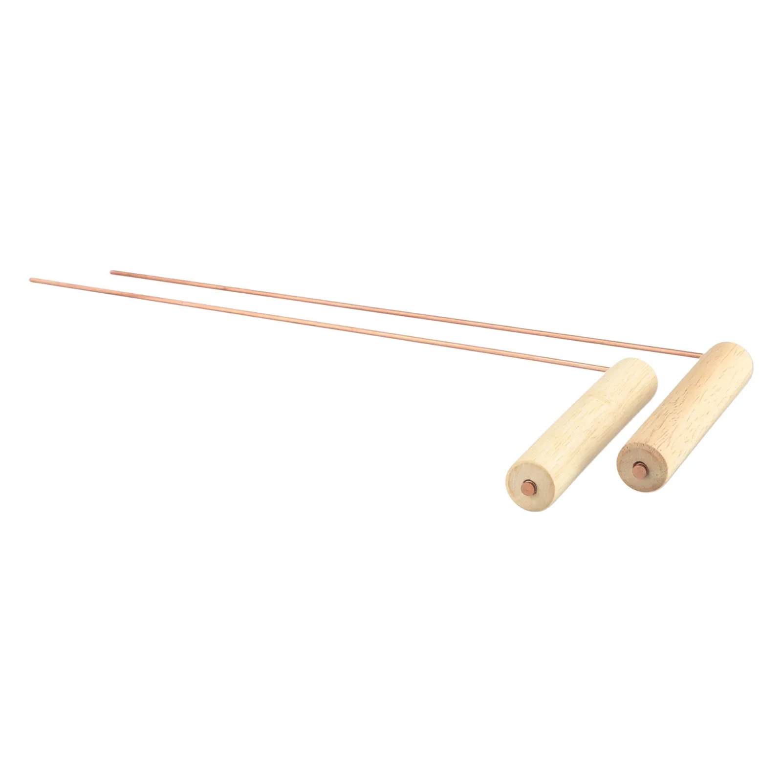 2Pcs 99.9% Copper Divining Dowsing Rods Metal Detector For Water Treasure Finding Tools With Wooden Handle Copper Probing Rod 5