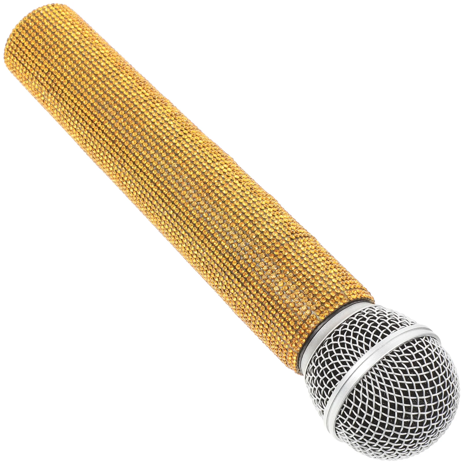 

Simulation Microphone Prop Diamond Microphone Prop Bling Rhinestones Plastic Microphone Pretend Play Microphone Birthday