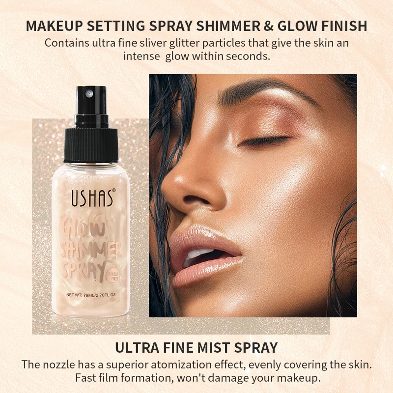 USHAS 4 Color Body Liquid Highlighter Facial Contour Brightening Makeup 3