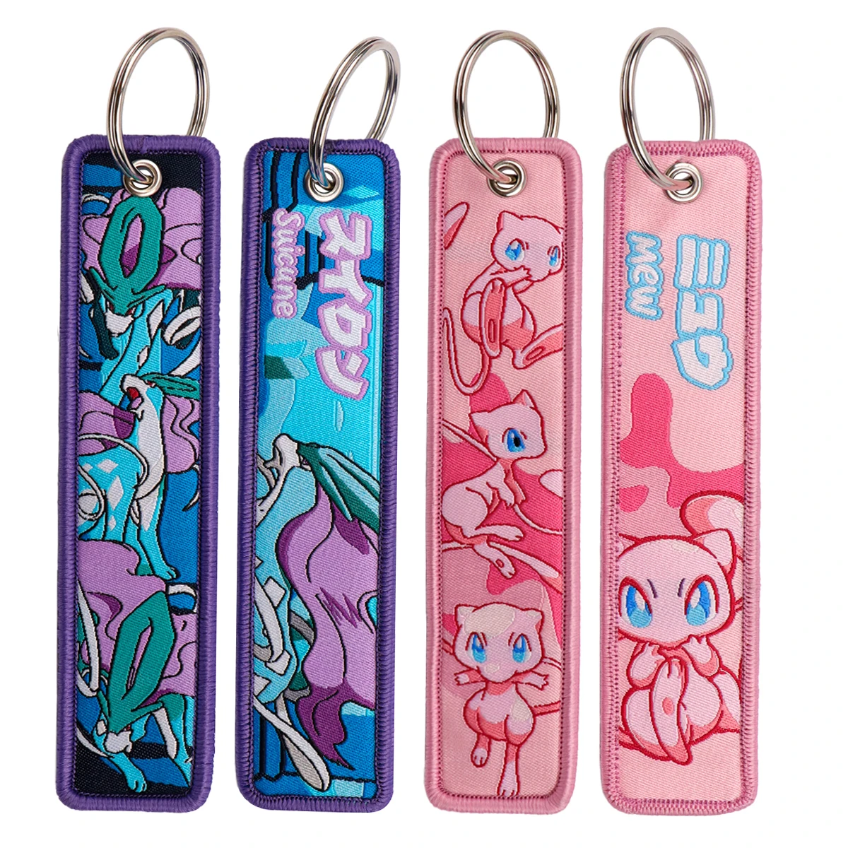Cartoon Monster Embroidery Key Fobs Anime Key Tags Keychains Motorcycles Cars Keyring Cosplay Accessories Gifts