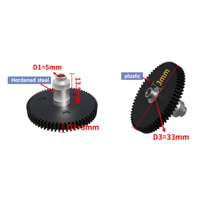 Titan extuder feeder 3dプリンター部品用のtitan押出機フィーダーギア