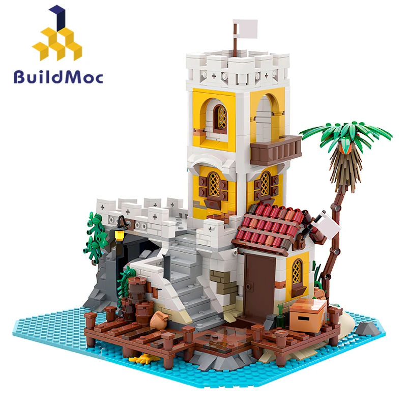 Buildmoc Pirates Bay 6263 Imperial Trading Post Building Blocks 6277 Eldorado Fortress Outpost Remake Bricks Giocattoli Di Compleanno Regali