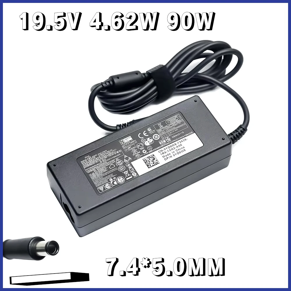 19.5V 4.62A 90W AC Adapter Charger For Dell Latitude 3340 E5430 E5440 E5450 E5530 E5540 E5550 E6220 E6230 E6320 E6330 E6400