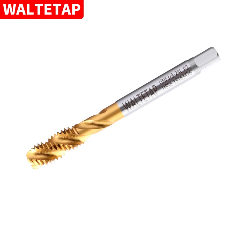 

WALTETAP HSSE Left Hand With TIN Spiral Fluted tap UNF 10-32L 1/4-28L 1/4-32L 5/16-24L 3/8-24L 1/2-20L Screw Fine Thread Taps