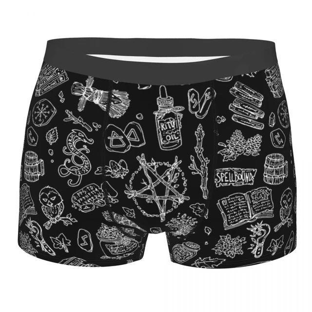 Novelty Boxer Shorts Panties Men's Dark Pagan Witches Gothic Goth Underwear  Polyester Underpants for Male Plus Size - AliExpress