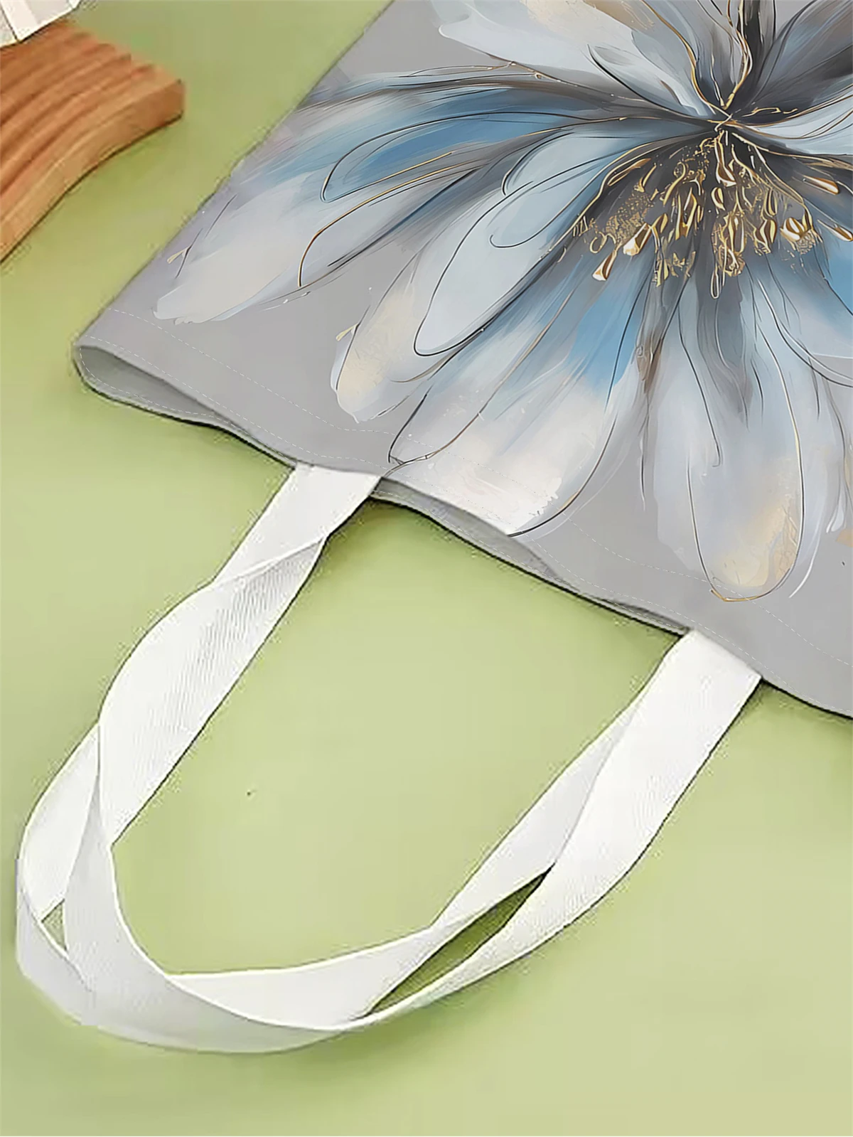 1pc,Colorful Flower Handbag, Reusable Fashion Handbag, Multi functional Handbag, Printed Canvas Shopping Bag