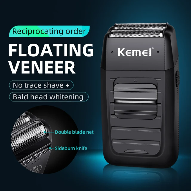 Kemei Rechargeable Cordless Shaver for Men Twin Blade Reciprocating Beard Razor Face Care Multifunction Strong Trimmer KM-1102 2 Kemei Rechargeable Cordless Shaver for Men Twin Blade Reciprocating Beard Razor Face Care Multifunction Strong Trimmer KM-1102 2