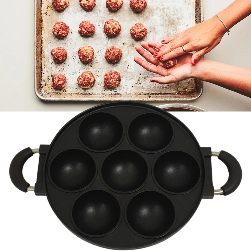 Pancake Maker Eggs Ring Molds Non-stick Cooking Tools Round 7 holes Cheese Eggs Cooker Pans Flip Molds Baking