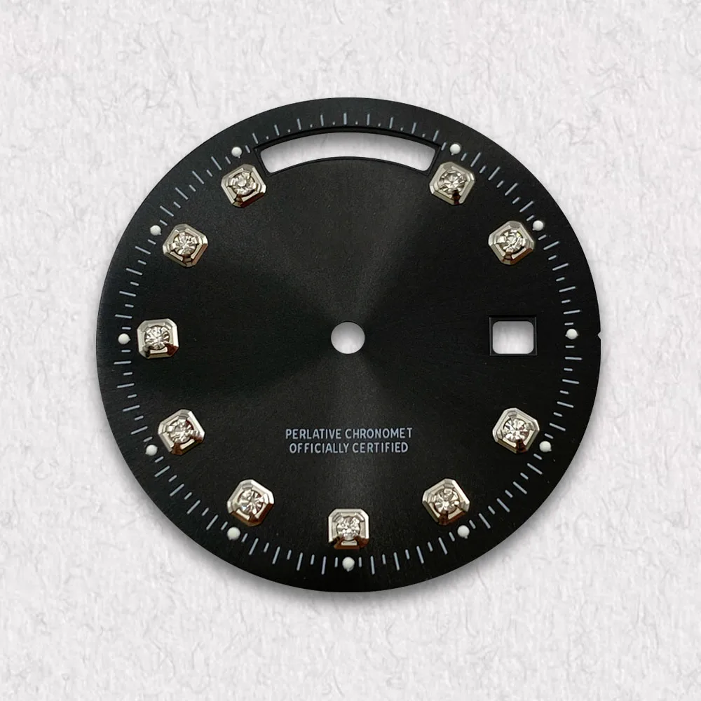Premium 31mm S Logo Dial with Day-Date and Diamond Sunray Design