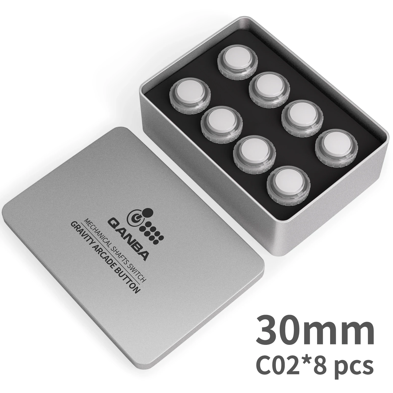 Qanba Gravity LX 30mm Mechanical Pushbutton Switch 8 Pieces In Box