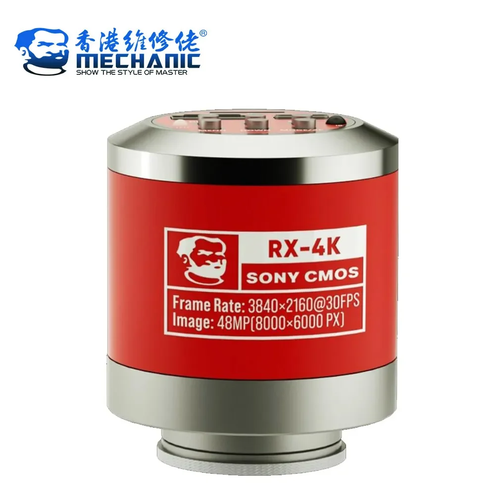 Meccanico Rx-4K 48Mp 4K Videocamera Industriale Hd Sensore Sony Cmos Hdmi 1080P Per La Riparazione Del Rilevamento Dell'Ingrandimento Microscopico