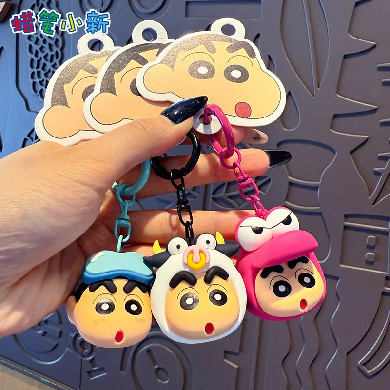 Portachiavi Crayon Shin-chan Miyako Noharra, cartone animato, design accattivante, alla moda, per coppie, accessorio per zaino studentesco - immagine 2