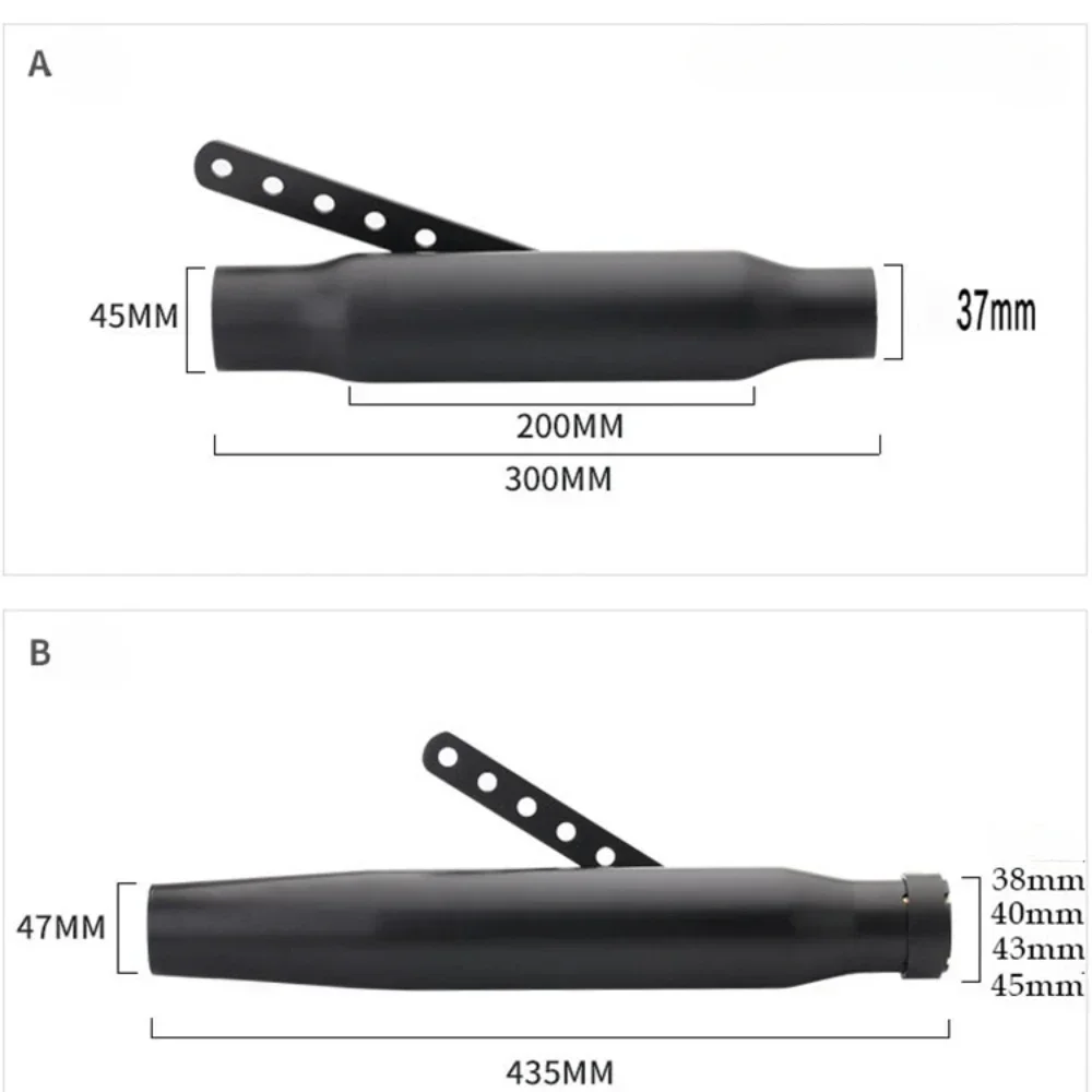 รถจักรยานยนต์ท่อไอเสีย Retro Vintage Classic Electroplating Escap Moto สําหรับ Cafe Racer Bobber Chopper อุปกรณ์เสริมที่กําหนดเอง 1