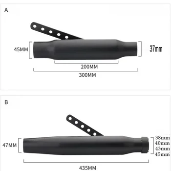 รถจักรยานยนต์ท่อไอเสีย Retro Vintage Classic Electroplating Escap Moto สําหรับ Cafe Racer Bobber Chopper อุปกรณ์เสริมที่กําหนดเอง 1