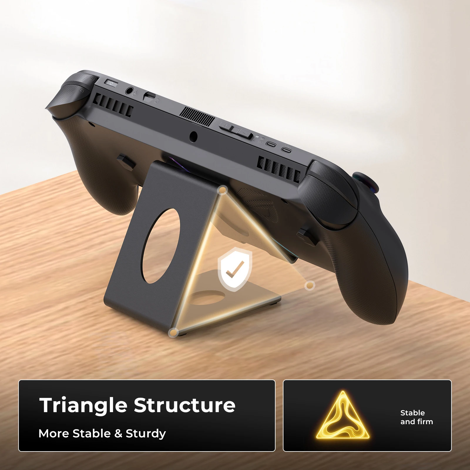 1PC Metal Desktop Stand For ROG Xbox Ally/X Game Console Holder Bracket For Nintendo Switch/Switch2 For Steam Deck For Legion Go