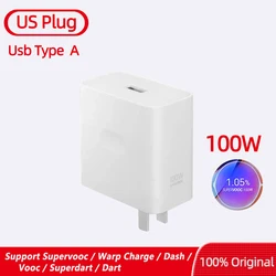 100W SuperVOOC Travel Charger Adapter with USB Type A - High - Speed Charging Power Adapter - 100w US charger (Only charger)