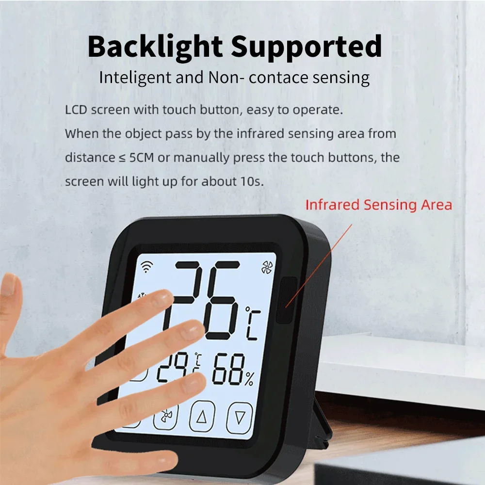 Tuya WiFi AC Thermostat Universal AC Remote Control Smart Life Temperature Thremostat Built-in Temperature Humidity Sensor