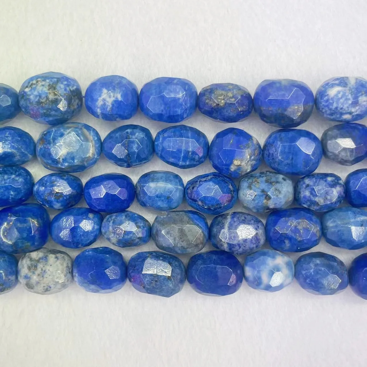

Natural Genuine Lapis Lazuli Stone Beads Oval Blue Lazurite Nugget Faceted Spacer Gemstone For DIY Jewelry Making