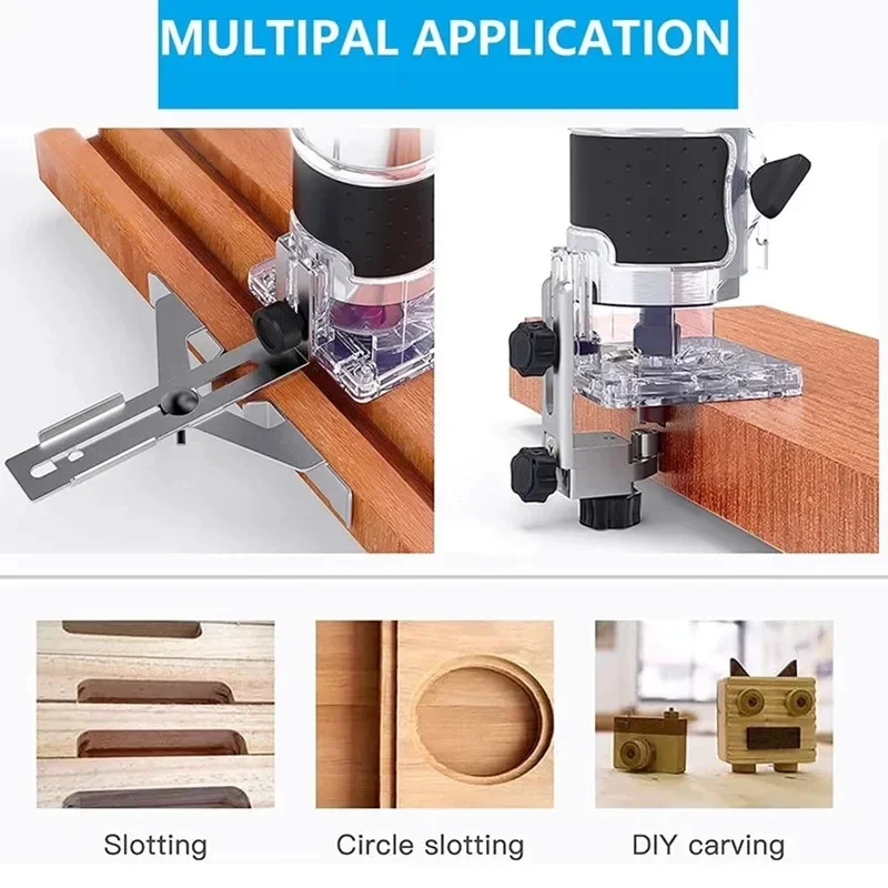 Electric Wood Router 800W Woodworking Electric Trimmer Wood Milling Machine Power Carpentry Tools 6.35/6mm Milling Cutter EU US woodworking tools wood router plunge router