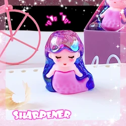 Aesthetic Kawaii Mermaid Pencil Sharpener - Cute and Pretty Stationery for School and Office Supplies (Purple)