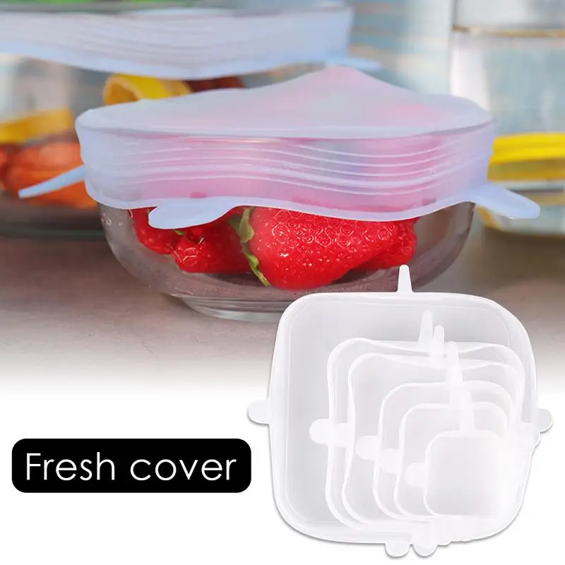 

Silicone Cover Stretch Lids Reusable Airtight Food Wrap Cover Keeping Fresh Seal Bowl Stretchy Wrap Cover Kitchen Cookware