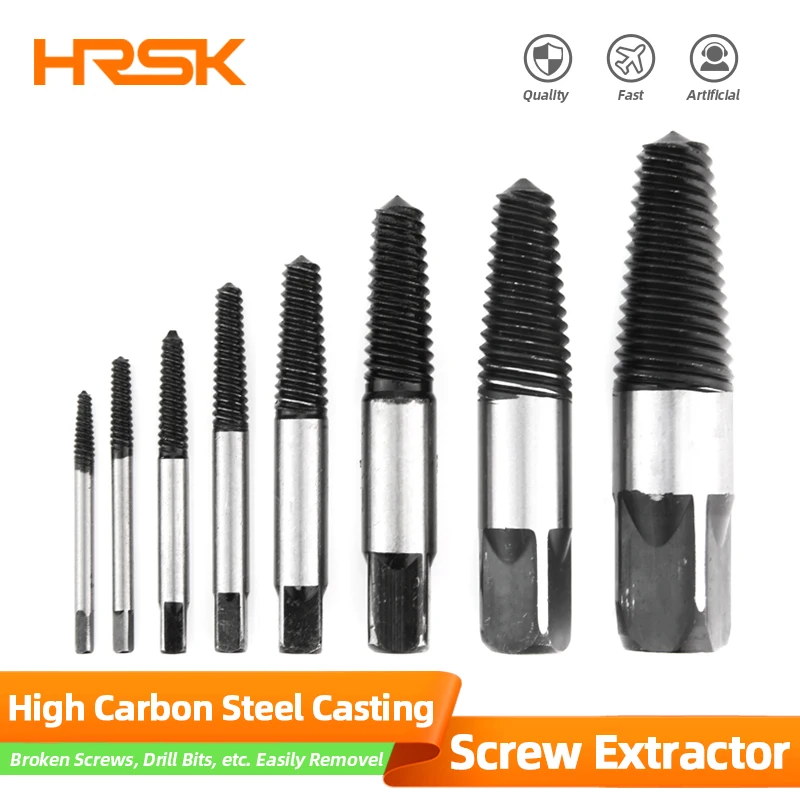 5/6Pcs Screw Extractor Metal Drill Bit Set Damaged Screws Remover