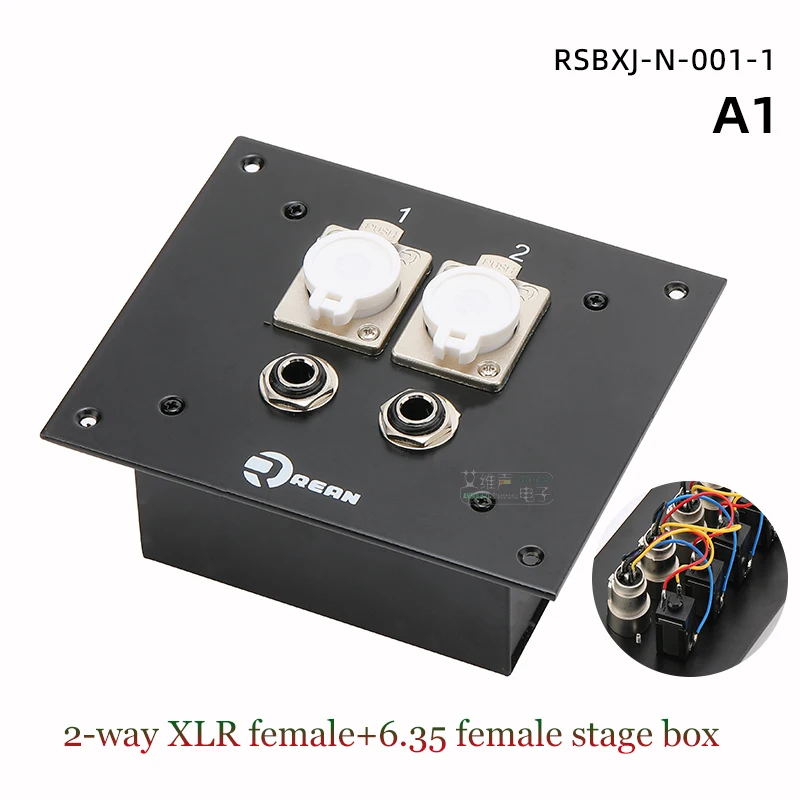 Caixa de Junção de Áudio de Parede para Estúdio de Gravação de Palco Caixa de Junção de Palco Fêmea para Homem Jack 3-core Xlr para 635 mm 10 Way - Image 6