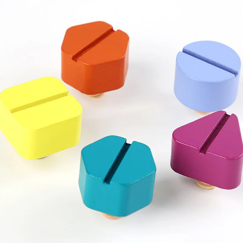 Wooden Screw Nut Disassembly Color Shape Matching Building Blocks Game Montessori Educational Toys Gift For Kids Boys