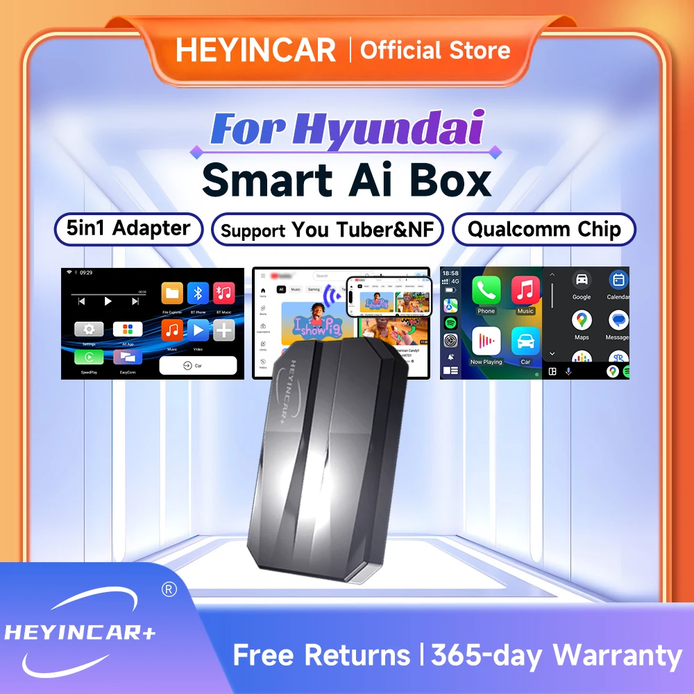 2024-HEYINCAR-Smart-AI-Box-Android-Auto-Wireless-CarPlay-For-Hyundai ...