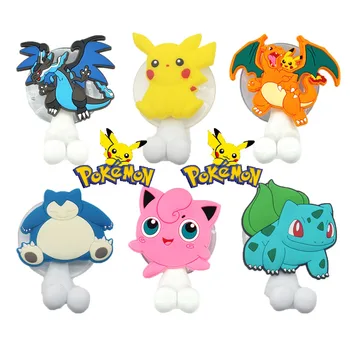 Anime Figures Pokemon Cartoon Toothbrush Holder Storage Rack Pikachu Squirtle Charmander Dolls Toothbrush Holder For Kids Gifts